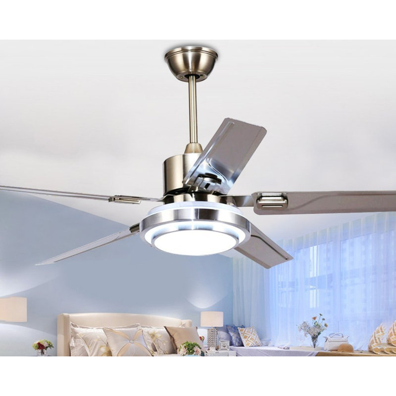 Ebern Designs 42" Jarred 5 - Blade LED Smart Standard Ceiling Fan with